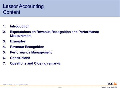 PPT Lessor Accounting Revenue Recognition And Performance Measurement