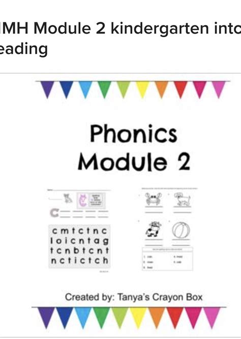 Hmh Module 2 Kindergarten Into Reading Phonics Programs Phonics