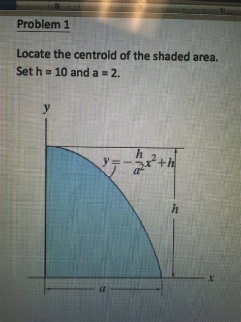 Solved Problem Locate The Centroid Of The Shaded Area Chegg