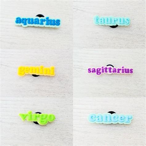 Zodiac Jibbitz Whats Your Star Sign Baby Aries Taurus Gemini - Etsy UK