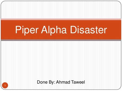 Piper Alpha Disaster