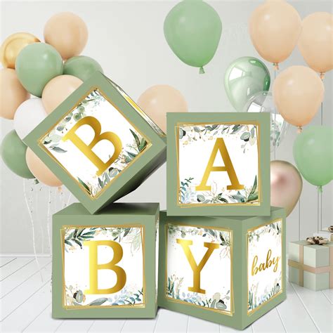 Buy Rubfac Sage Green Baby Boxes Baby Shower Decorations Pcs Balloon