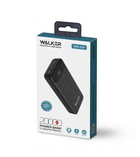 ᐉ Повербанк WALKER WB-525 20000mAh Black (001) • Краща ціна в Києві ...