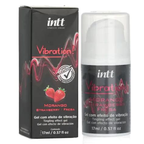 Gel Efeito de Vibração Vibration Sabor Morango 17ml Sex Shop Fascinação