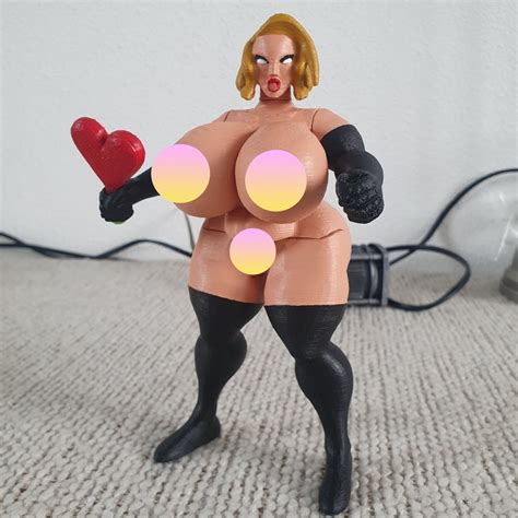 BBW Big Girl Sexy Nude Space Lolly Action Figure Curvy Thicc Thick Erotic Busty Big Boobs Fluffy