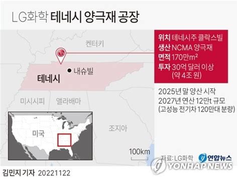 그래픽 Lg화학 테네시 양극재 공장 건설 연합뉴스