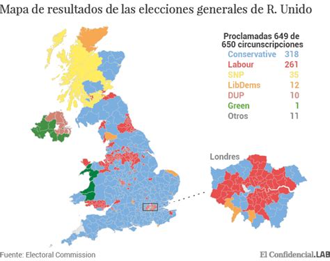 Resultados Elecciones Reino Unido 2017 Mapa De Resultados De Las