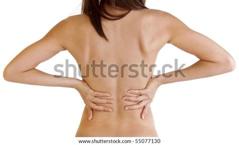 Woman Backache Behind Naked Body Stock Photo Edit Now