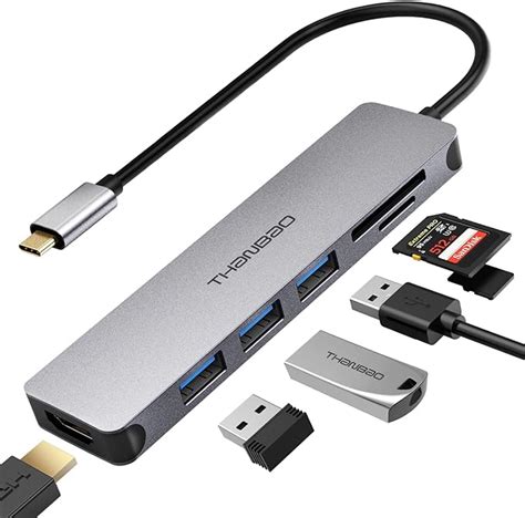 Adaptador Multiportas Hub Usb C Dongle De Alum Nio Port Til Em