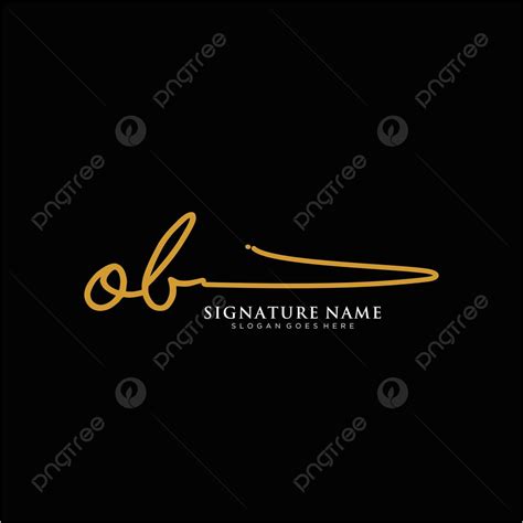 Letter Ob Signature Logo Template Vector Minimalist Fashion Luxury