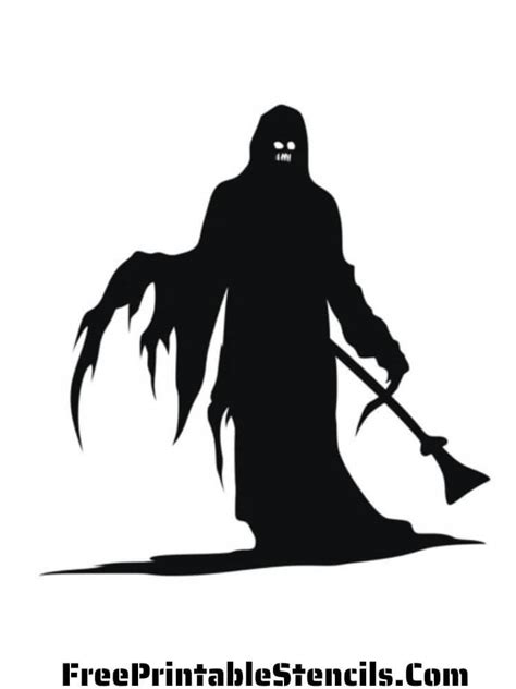 Free Printable Grim Reaper Stencils And Silhouettes Free Printable