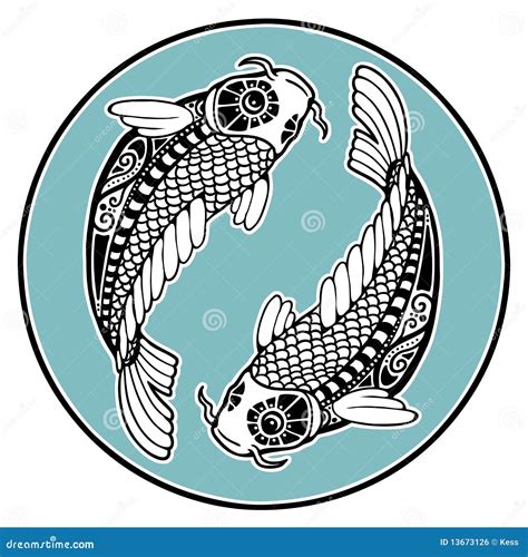 Tierkreiszeichen Fische Vektor Abbildung Illustration Von Wasser