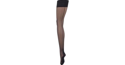 Bluebella Lace Back Seam Leg Plain Top Hold Ups In Black Lyst