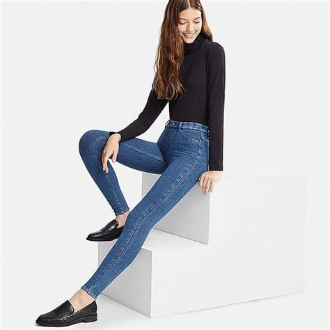 Uniqlo Womens Heattech Denim Leggings Pants Leggings Are Not Pants