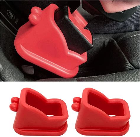 Kewucn 2 Pcs Car Seat Belt Buckle Holder Silicone Auto Seatbelt Buckle Booster