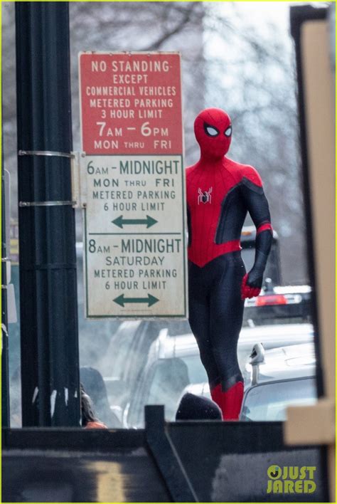 Tom Holland Suits Up While Filming Spider Man In Atlanta Photo