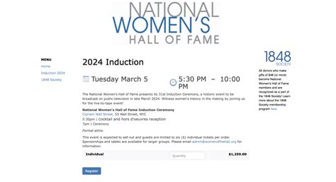 Tickets on sale for Women's HOF induction ceremony in NYC: Starting at ...