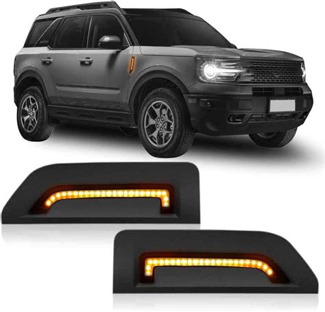 LED Side Marker Lights Turn Signal Lights Compatible with Bronco Sport ...