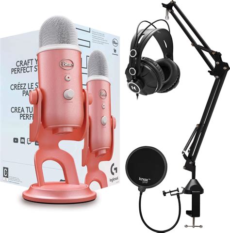 Blue Microphones Yeti Blackout Usb Microphone Bundle With Desktop Boom Arm