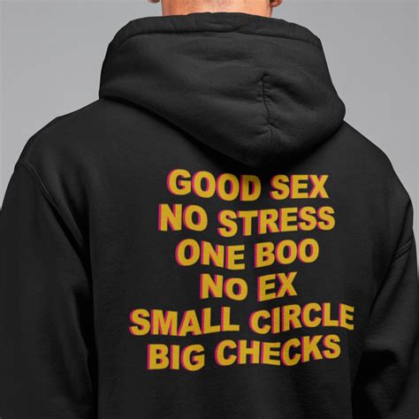 Good Sex No Stress One Boo No Ex Small Circle Big Checks Etsy
