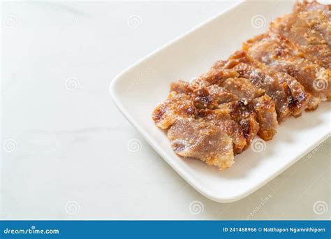 Grilled Pork Neck with Thai Spicy Sauce Stock Photo - Image of neck ...