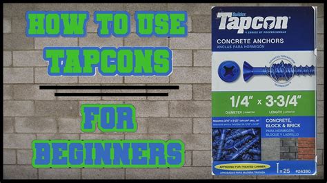 How To Use A Tapcon Concrete Anchor Concrete Screw Everything You