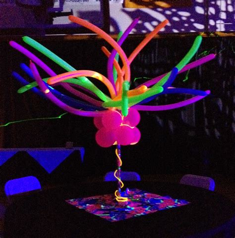 Centro De Mesa Neon Birthday Party Neon Birthday Neon Party Decorations