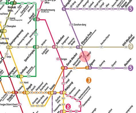 Bangi station map - Seoul subway