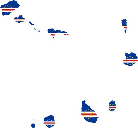 Cape Verde Flag Map