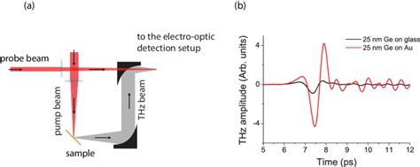 A Schematic Of The Experimental Setup B Measured Thz Electric