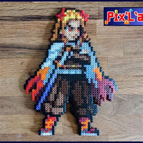 Llavero Demon Slayer Pixel Art Llaveros Hama Beads Plantillas Hama