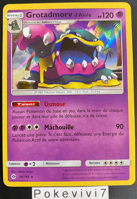 Carte Pokemon Grotadmorv Holo Soleil Et Lune Sl Fr Occasion