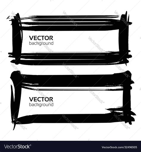 Long Banners From Black Textured Straight Vector Image