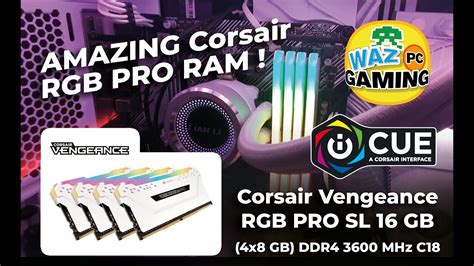 Corsair Vengeance Rgb Pro Sl Ddr4 3600 Mhz C18 Ram Icue Software Youtube