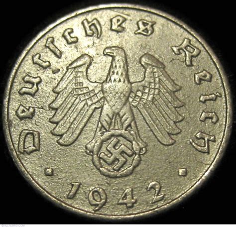 5 Reichspfennig 1942 F Third Reich 1933 1945 Germany Coin 23279