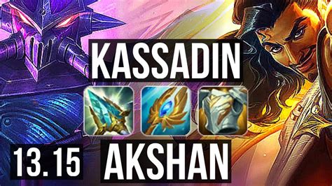 KASSADIN Vs AKSHAN TOP 3 7M Mastery 9 Solo Kills 900 Games EUW