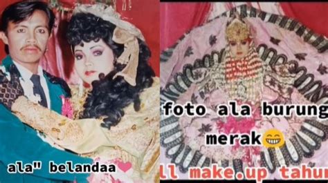 Foto Makeup Pengantin 90 An Viral Yang Ala Burung Merak Curi Perhatian