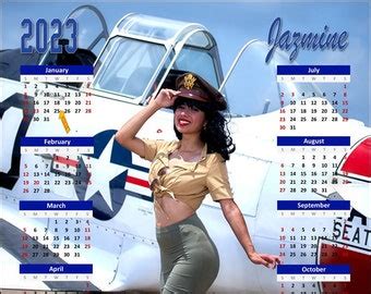 Warbird Angels Aja In Black And White Metal Calendar Etsy