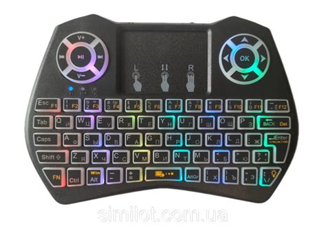 Купить Беспроводная клавиатура Keyboard Rii Mini i8 RUS Backlit с RGB ...