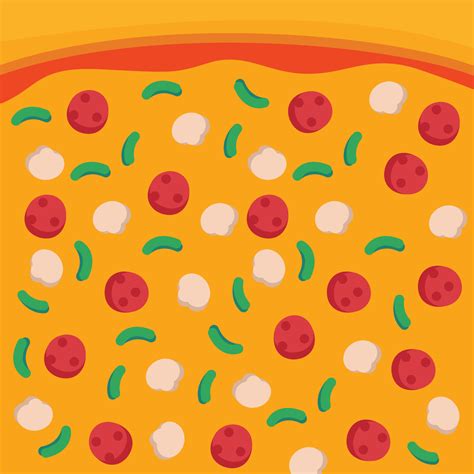 Bit Pizza Kawaii Doodle Platt Tecknad Vektorillustration