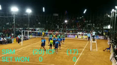 Srm University Vs Icf Volleyball Match Semi Final St Set Youtube