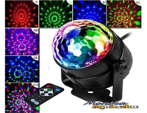 Projektor Imprezowy RGB Kula Disco Dyskotekowa Z Pilotem Częstochowa