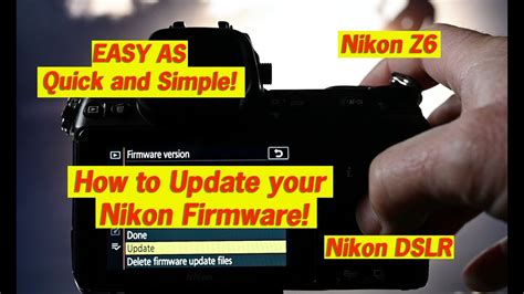 Turbo Tip How To Update Firmware On Nikon Mirrorless And Dslr Cameras