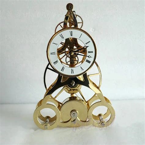 Polaris Copper Bell Mechanical Clock Retro Metal Desktop Table Clock