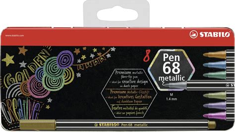 Premium Fibre Tip Pen With Chisel Tip Stabilo Pen Max Arty Tin