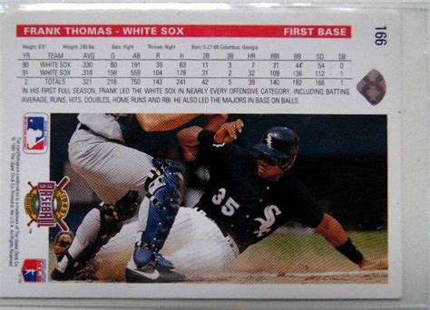 Frank Thomas Chicago White Sox Upper Deck Mlb Baseball Etsy Uk