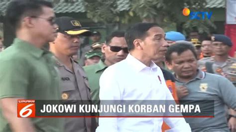 Ditemani TGB Jokowi Sapa Warga Korban Gempa Lombok News Liputan6