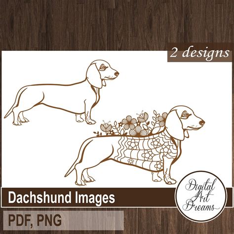 Dachshund Svg File Dog Cut File Paper Cut Out Designs Etsy