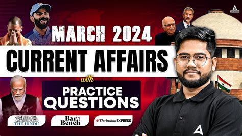 March Current Affairs 2024 Monthly Current Affairs 2024 CUET UG LLB