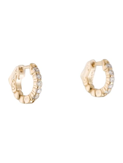 David Yurman Diamond Shrimp Earrings - Gold, 18K Yellow Gold Huggie ...